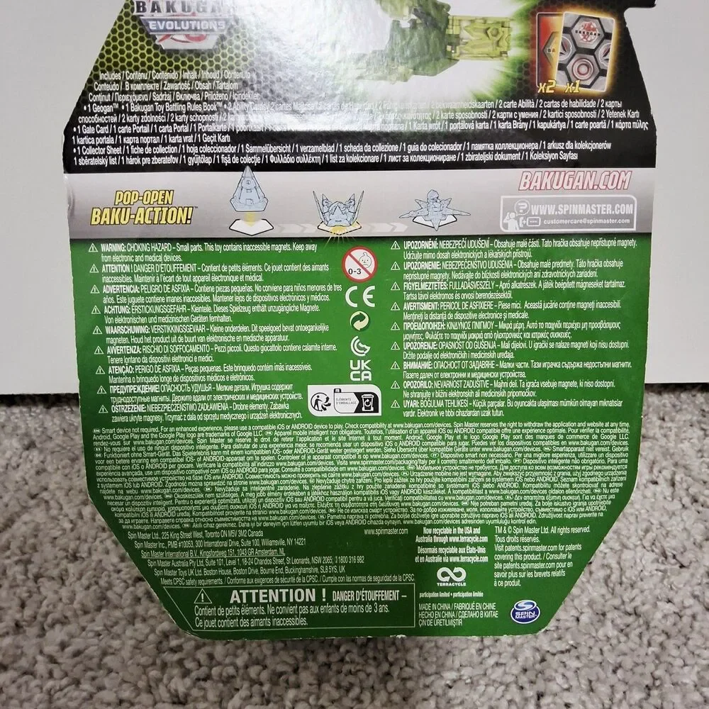 Bakugan Evolutions Geogan Amphrog Action Figure & Collectible Cards Spin Master